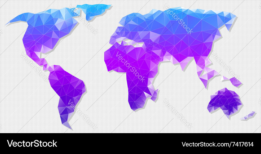Polygon map of the world vector image