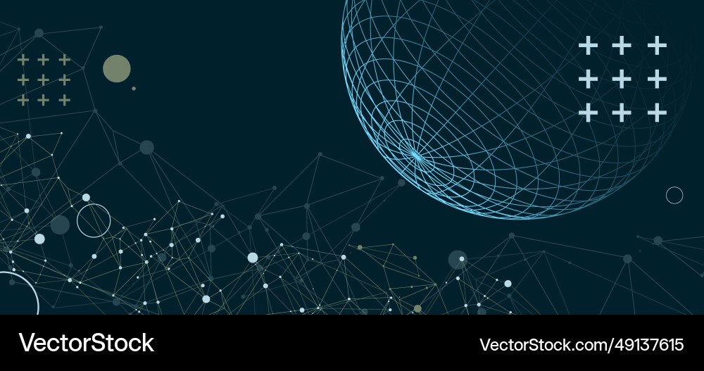 Abstract scientific background using wireframe Vector Image