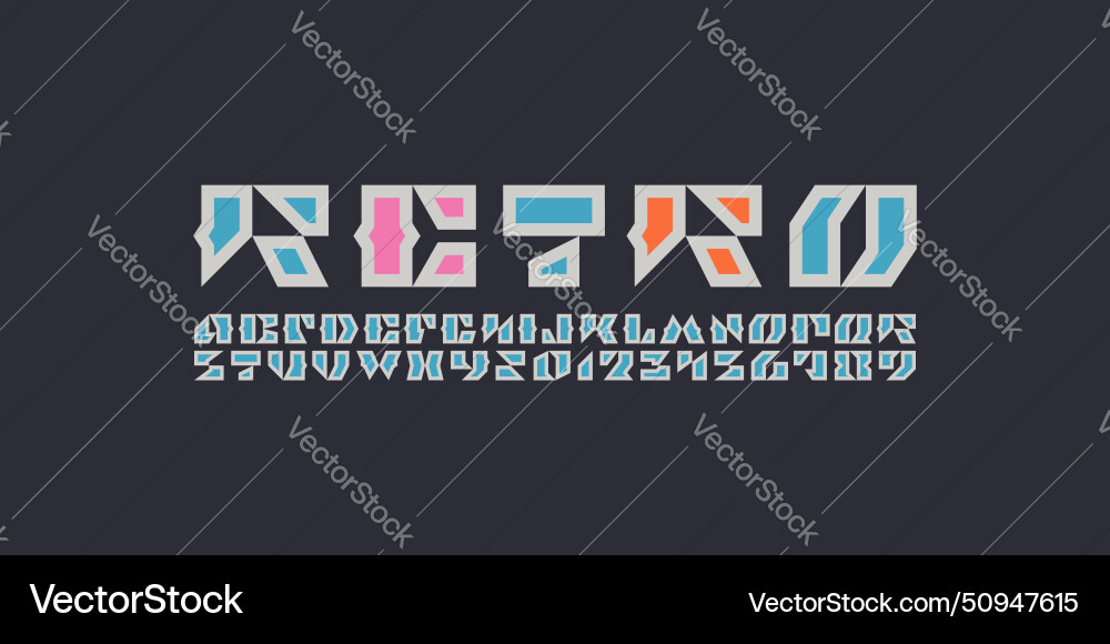 Alphabet font design game style Vector Image