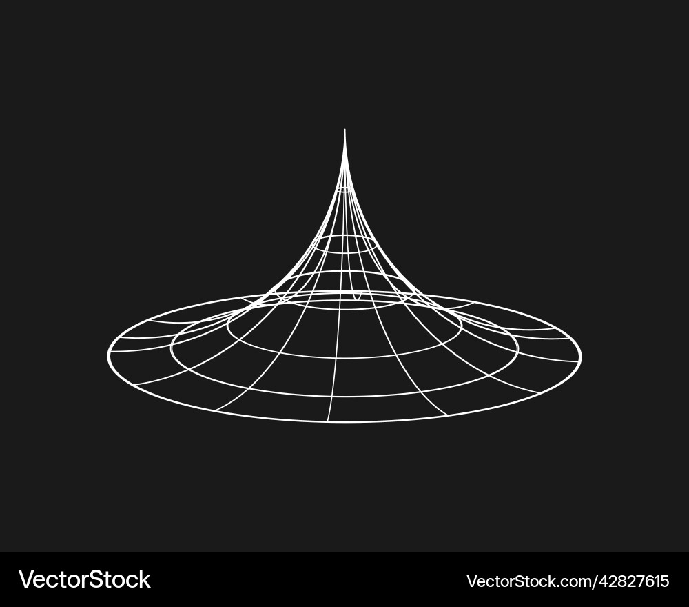 Cyber distorted shape retro punk design element Vector Image