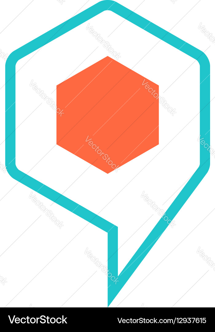 Map pin sign location icon marker point button vector image