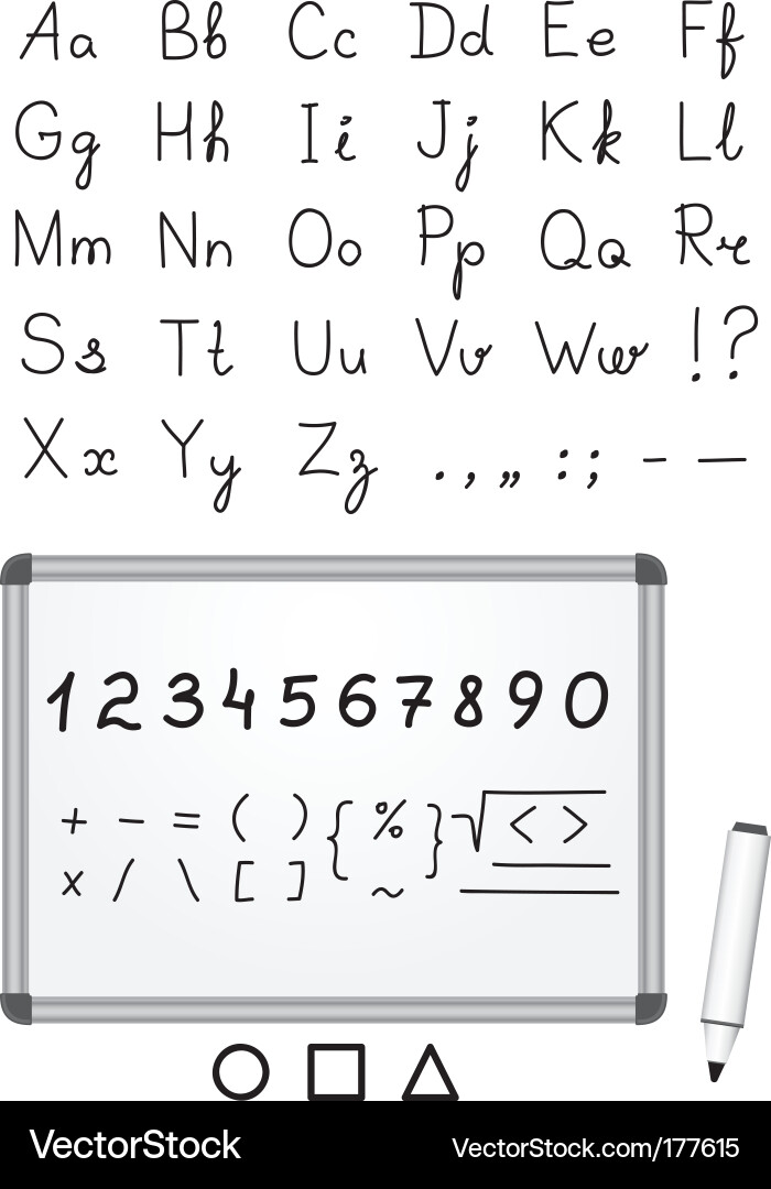 Marker font vector image