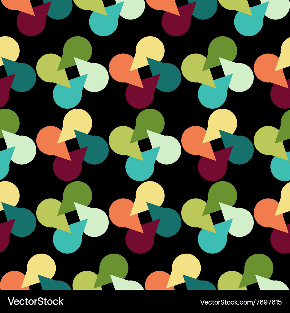 Pattern of circles and triangles Vector Image