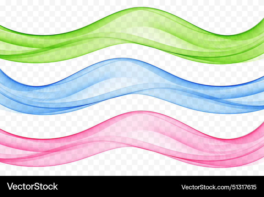 Wavy design element abstract wave set Wavy design element abstract wave set vector image