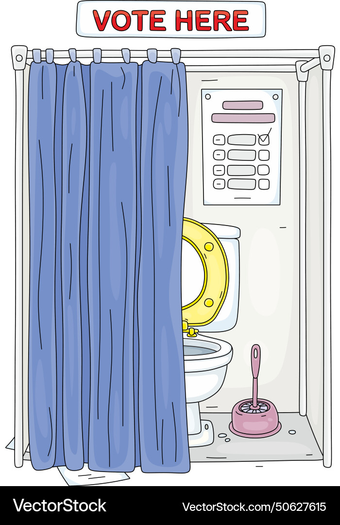 Wc polling booth Vector Image