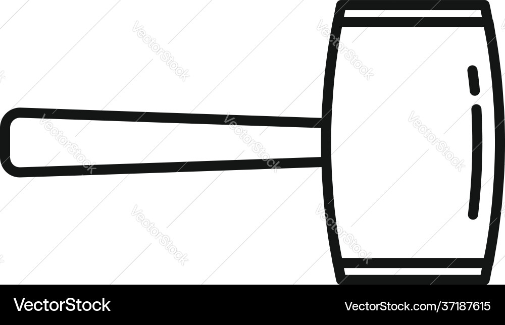 Wood hammer icon outline style Wood hammer icon outline style vector image