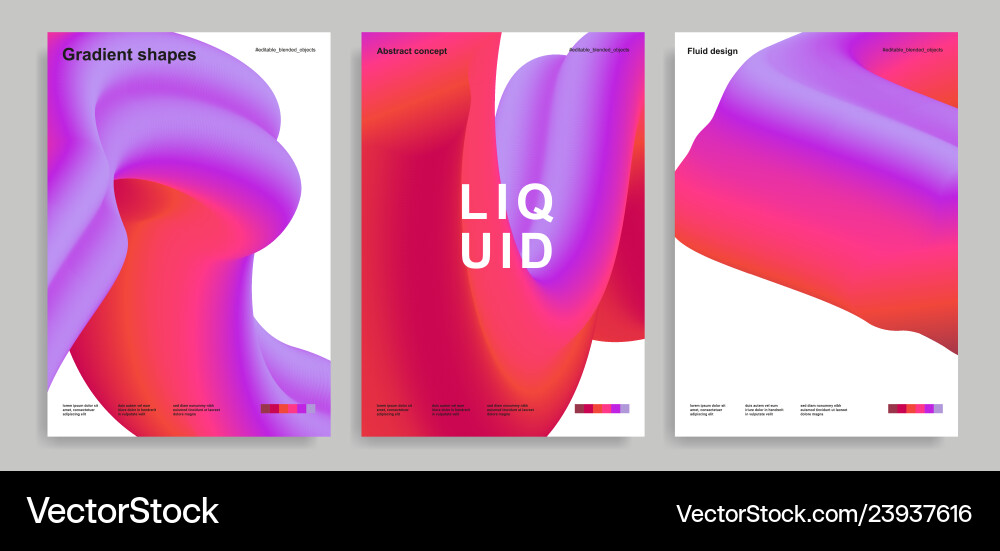 Abstract 3D Flow Shapes vector image