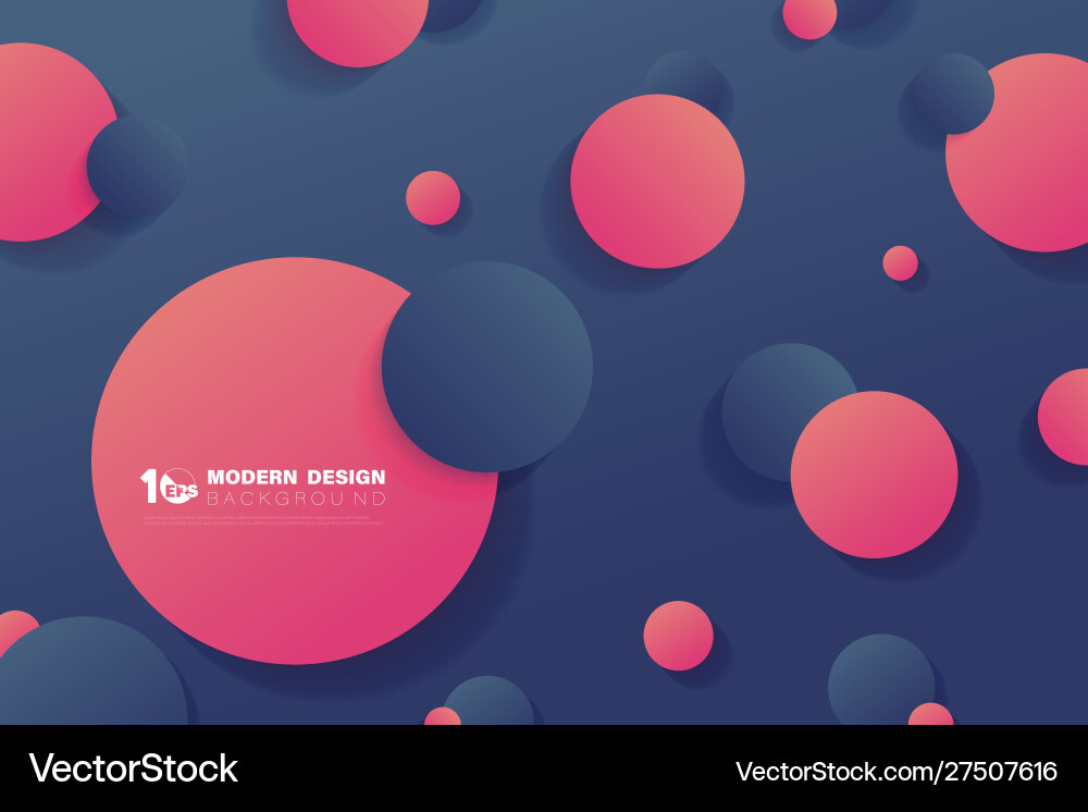 Abstract Circles Gradient Background Vector Image