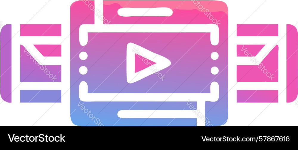 Abstract video player interface with play button Vector Image