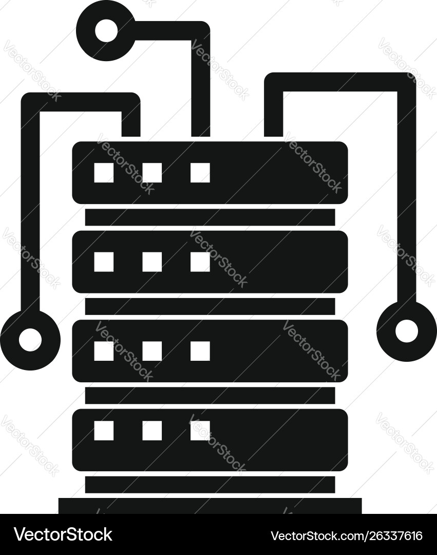 Ai server rack icon simple style Vector Image