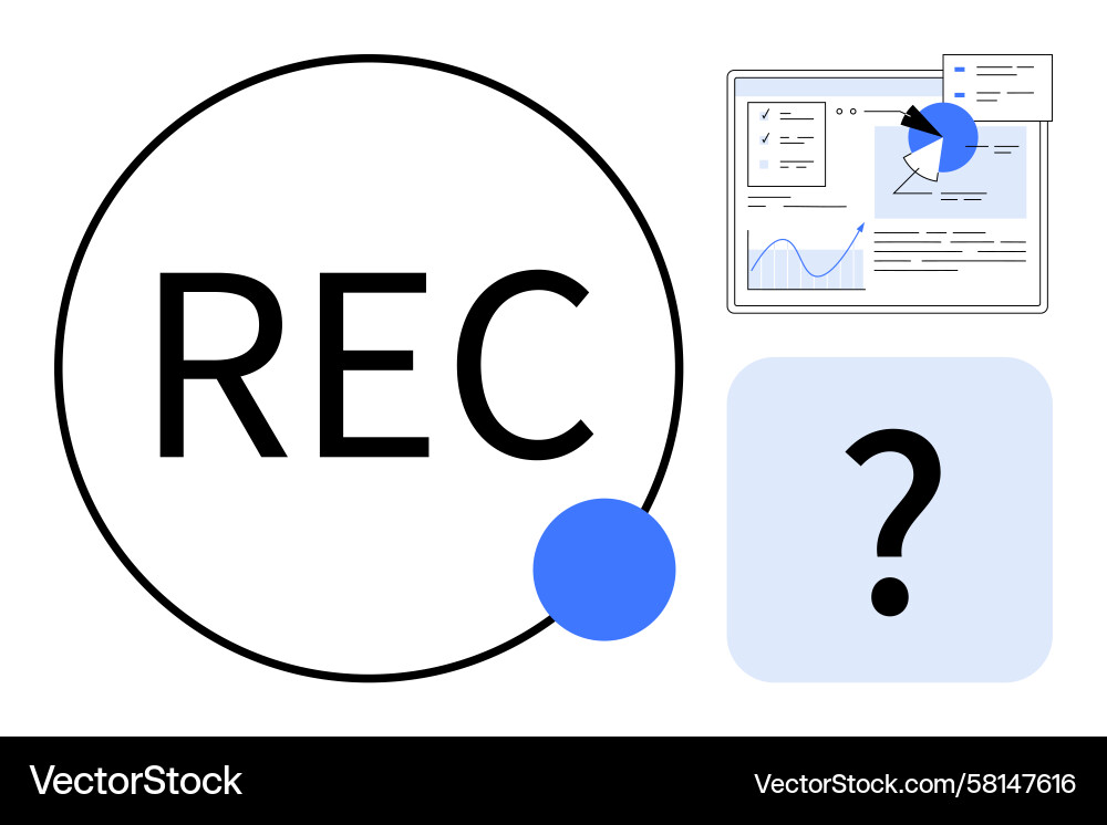 Data Analytics Dashboard with Inquiry Vector Image