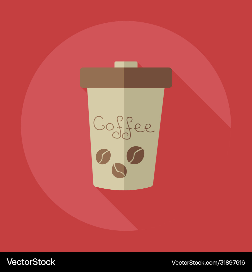 Flat modern design with shadow icon coffee Vector Image