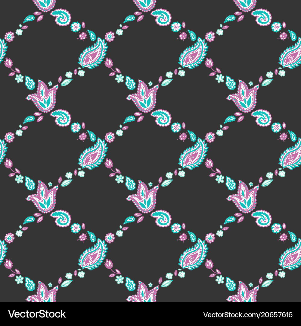 Floristic seamless pattern in form of decorative Floristic seamless pattern in form of decorative vector image