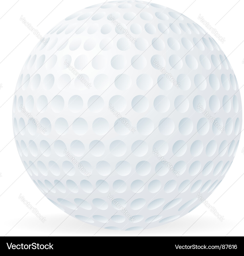 Isolated Golf Ball Vector Image