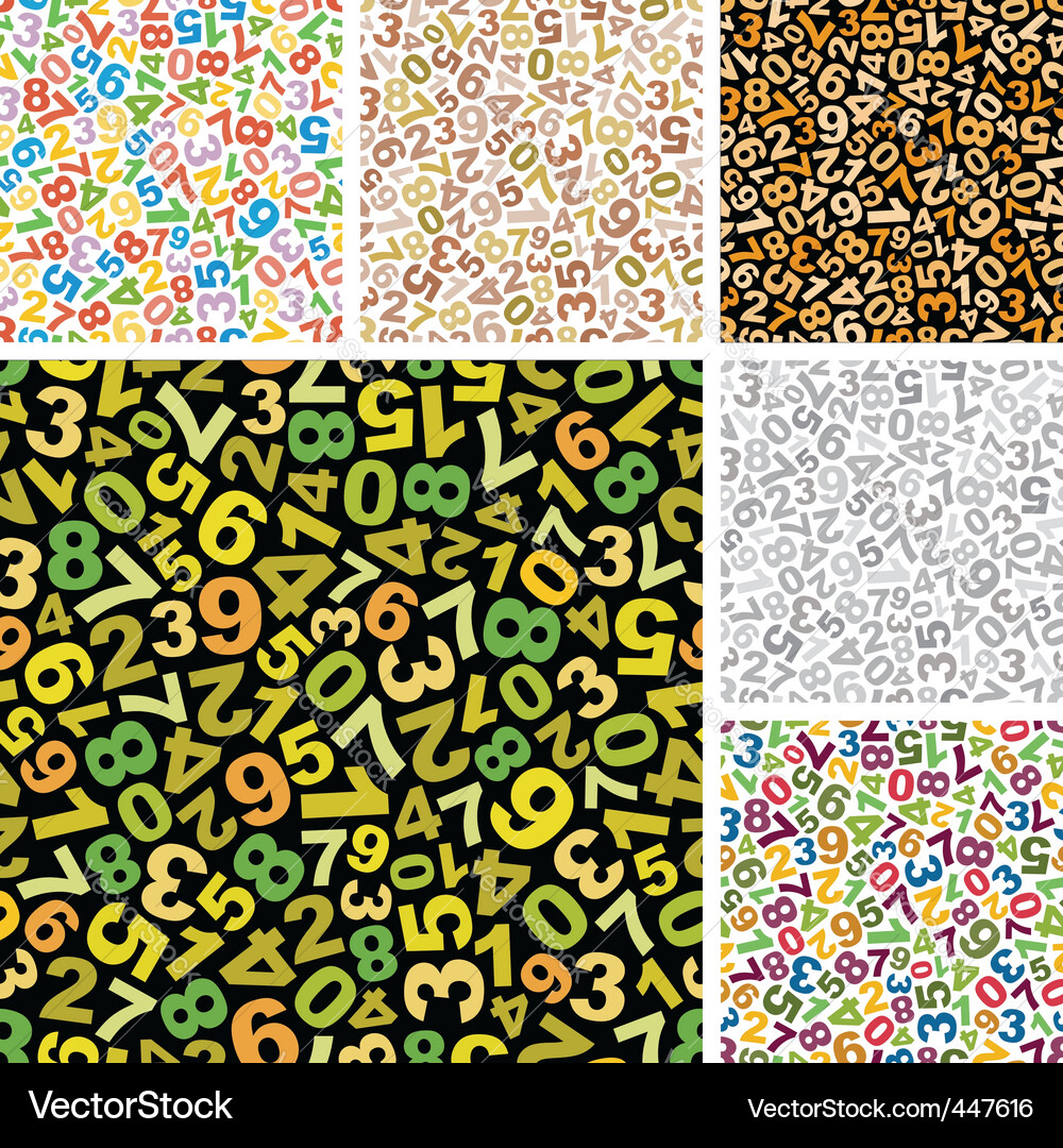 Pattern with numbers Vector Image