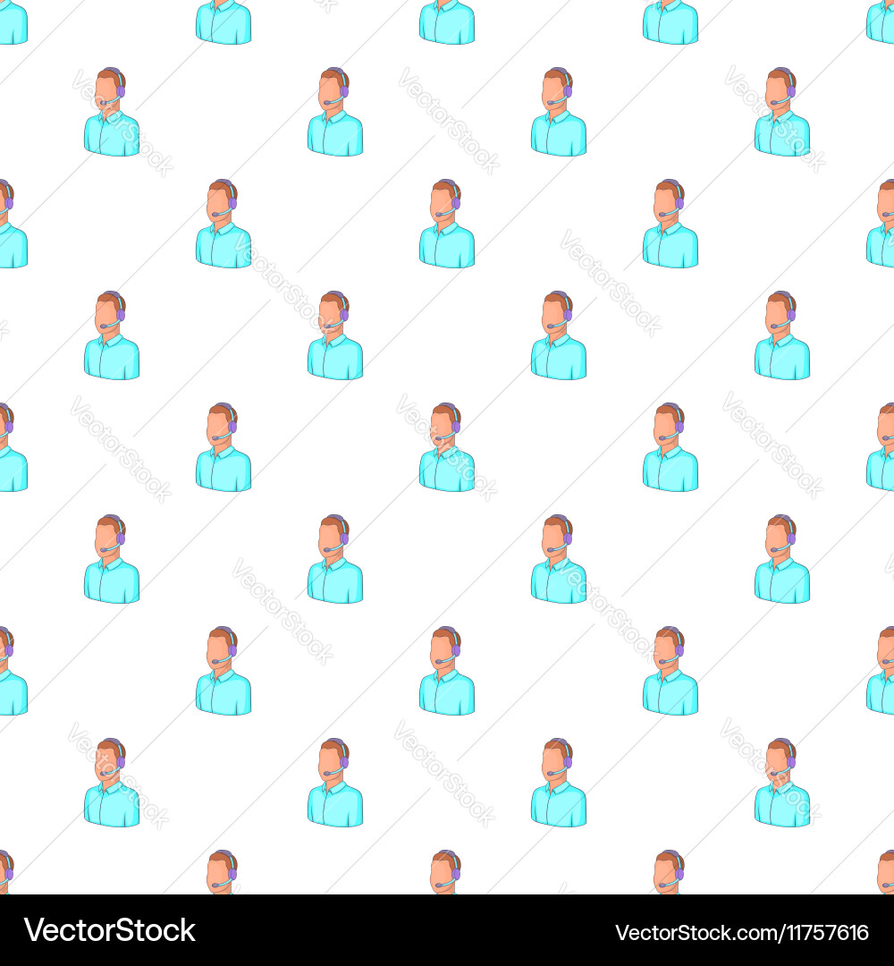 Support phone operator in headset pattern Vector Image