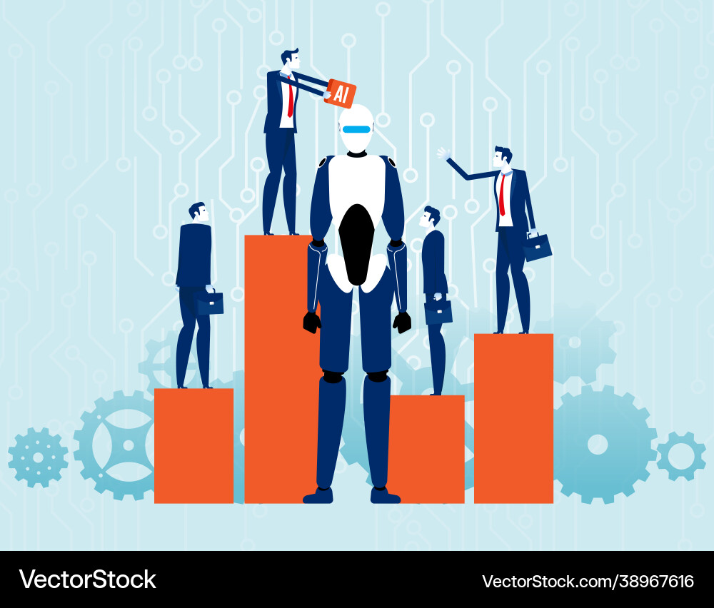 Symbolic artificial intelligent machine Symbolic artificial intelligent machine vector image