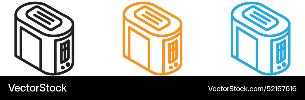 Toaster icon logo set collection for web app ui Toaster icon logo set collection for web app ui Vector Image