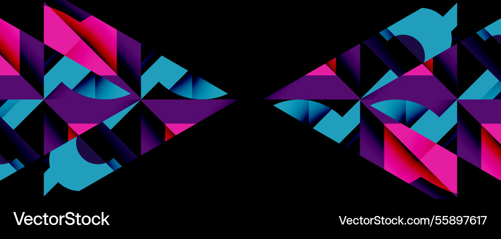 Abstract geometric composition with interlocking Abstract geometric composition with interlocking Vector Image