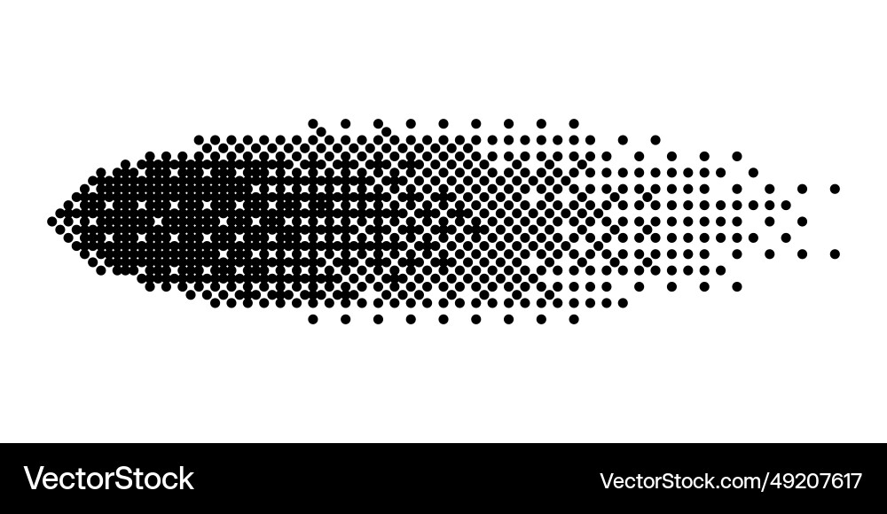 Abstract Halftone Oval with Blur Effect vector image