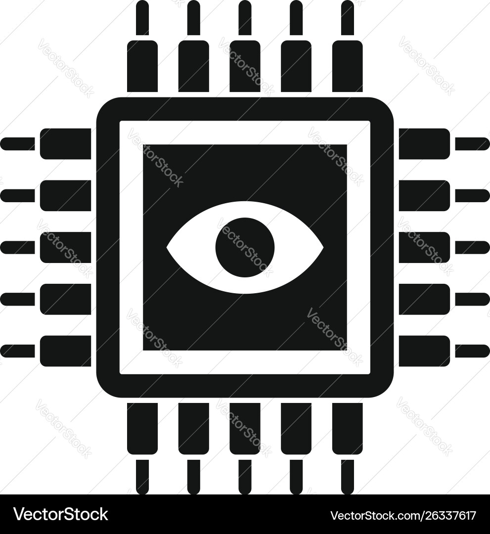 Ai processor icon simple style Ai processor icon simple style vector image