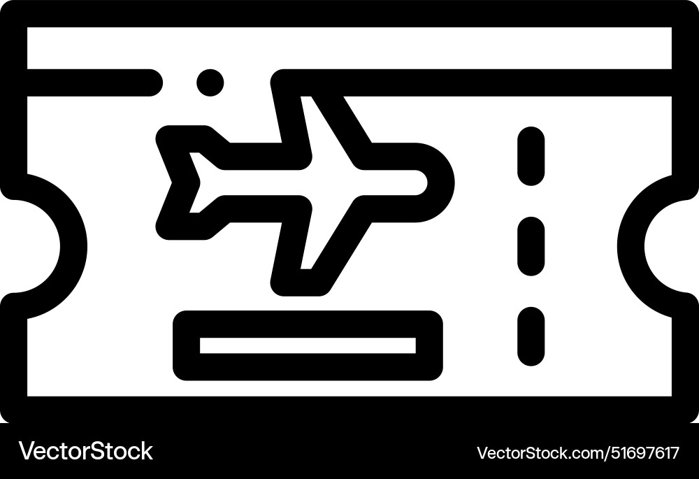 Boarding pass icon thin linear style design Boarding pass icon thin linear style design vector image