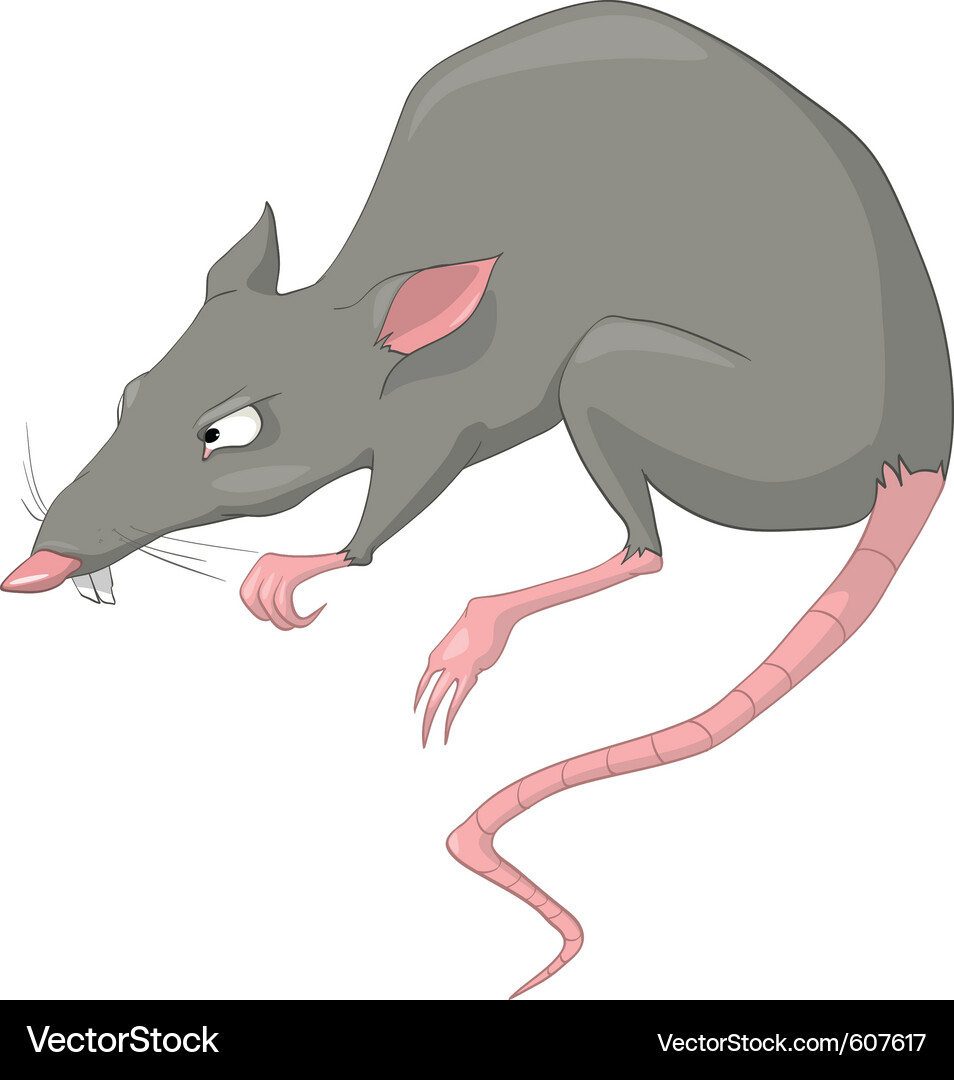 Cute Cartoon Rat Vector Image