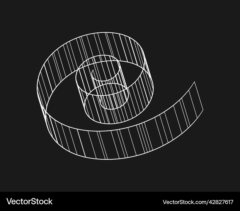 Cyber distorted spiral grid design element Vector Image