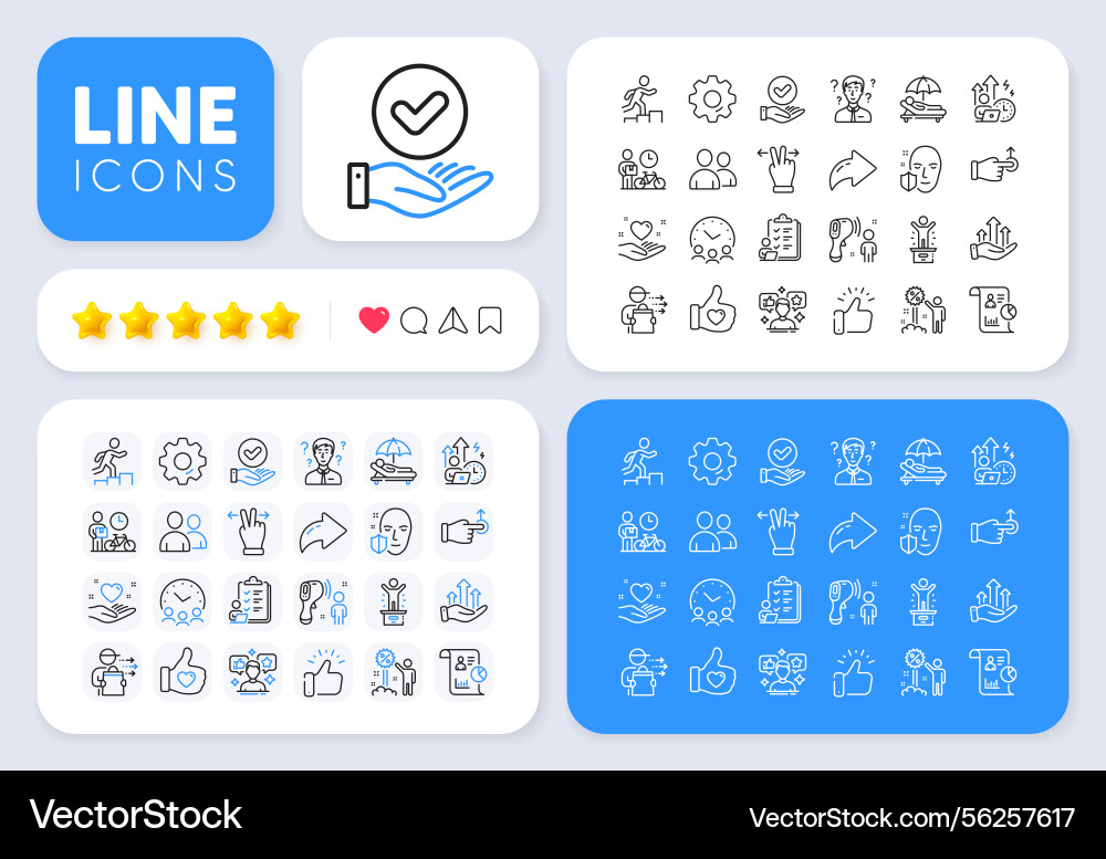 Food delivery users and report line icons for web Food delivery users and report line icons for web vector image