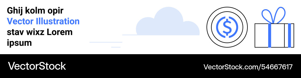 Monetary reward concept with cloud computing Monetary reward concept with cloud computing vector image