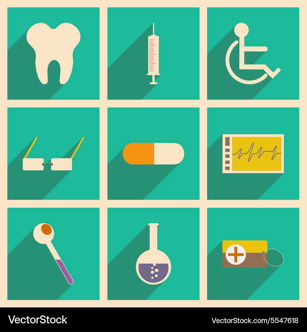 Flat with shadow concept and mobile application Vector Image