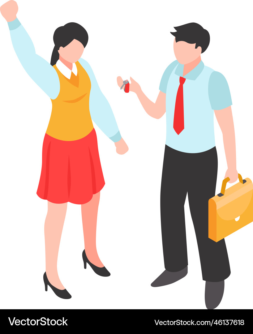 Got house keys composition Got house keys composition vector image