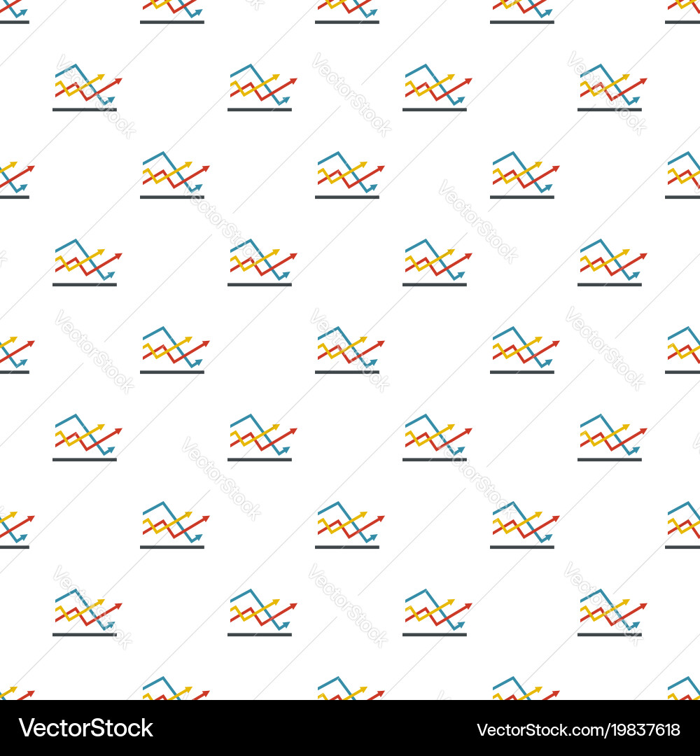 Line chart pattern seamless Vector Image