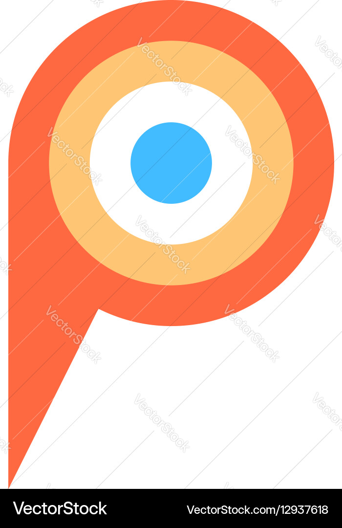 Map pin sign location icon marker point button Vector Image