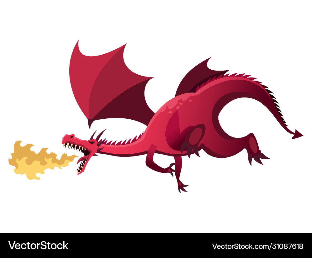 Medieval kingdom character isolated dragon who Medieval kingdom character isolated dragon who vector image