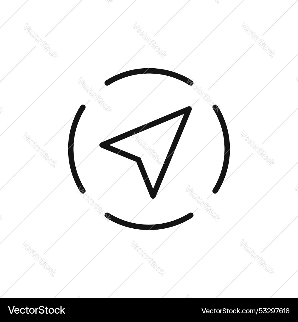 Navigation icon set compass tool arrow symbol gps Vector Image