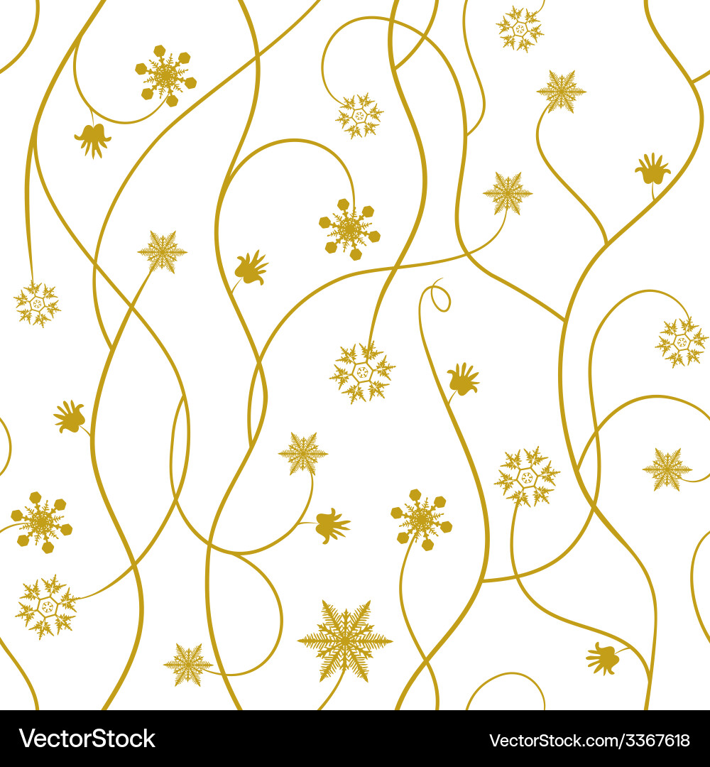 Winter Snowflake Pattern Vector Image