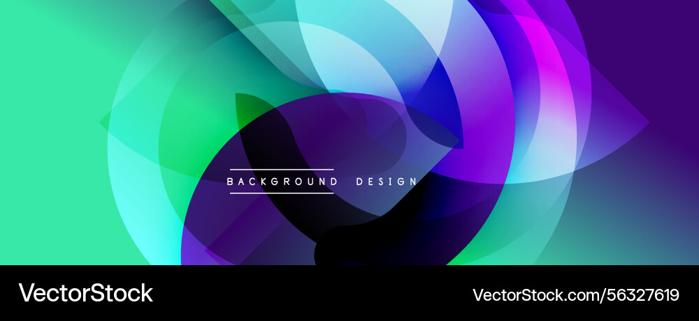 Abstract vibrant design features overlapping Abstract vibrant design features overlapping Vector Image
