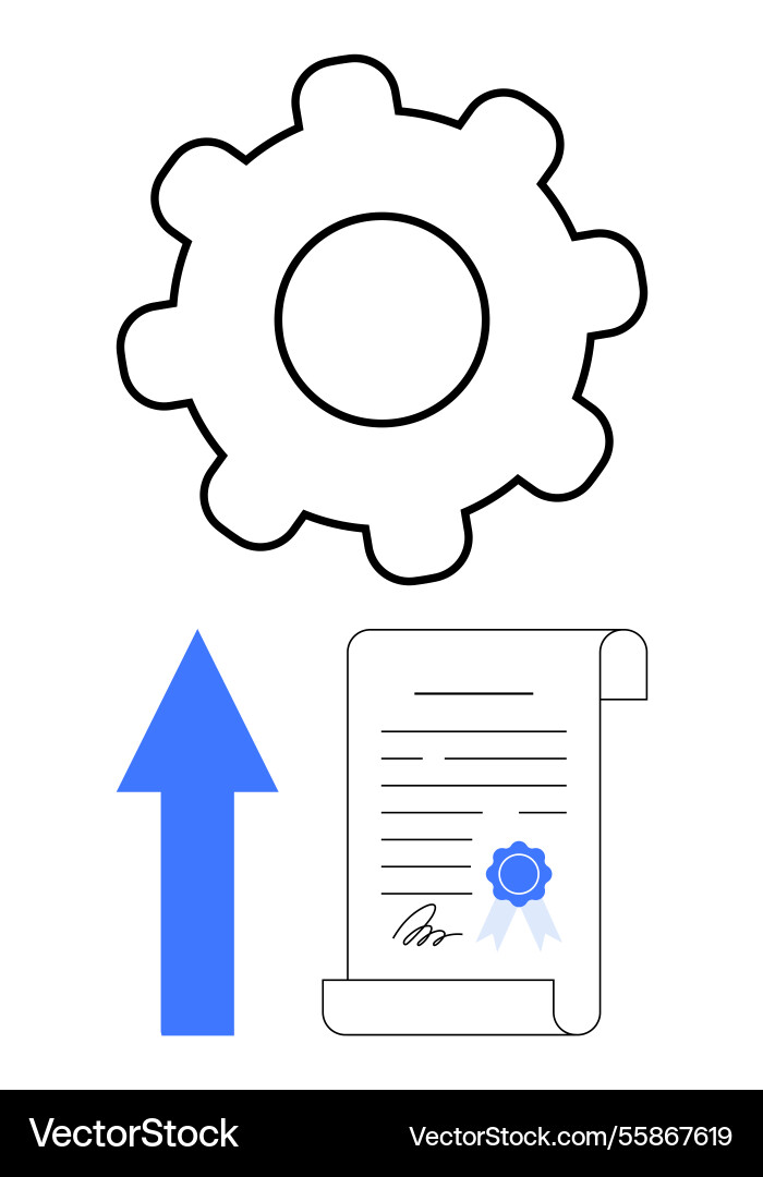 Process optimization with certification Process optimization with certification vector image