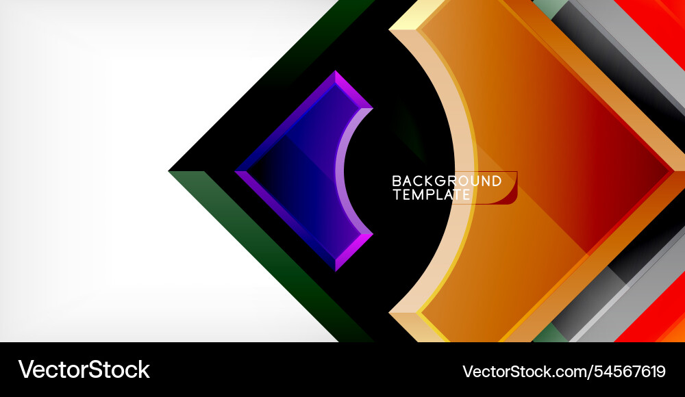 Square arrow shapes with round elements Square arrow shapes with round elements Vector Image