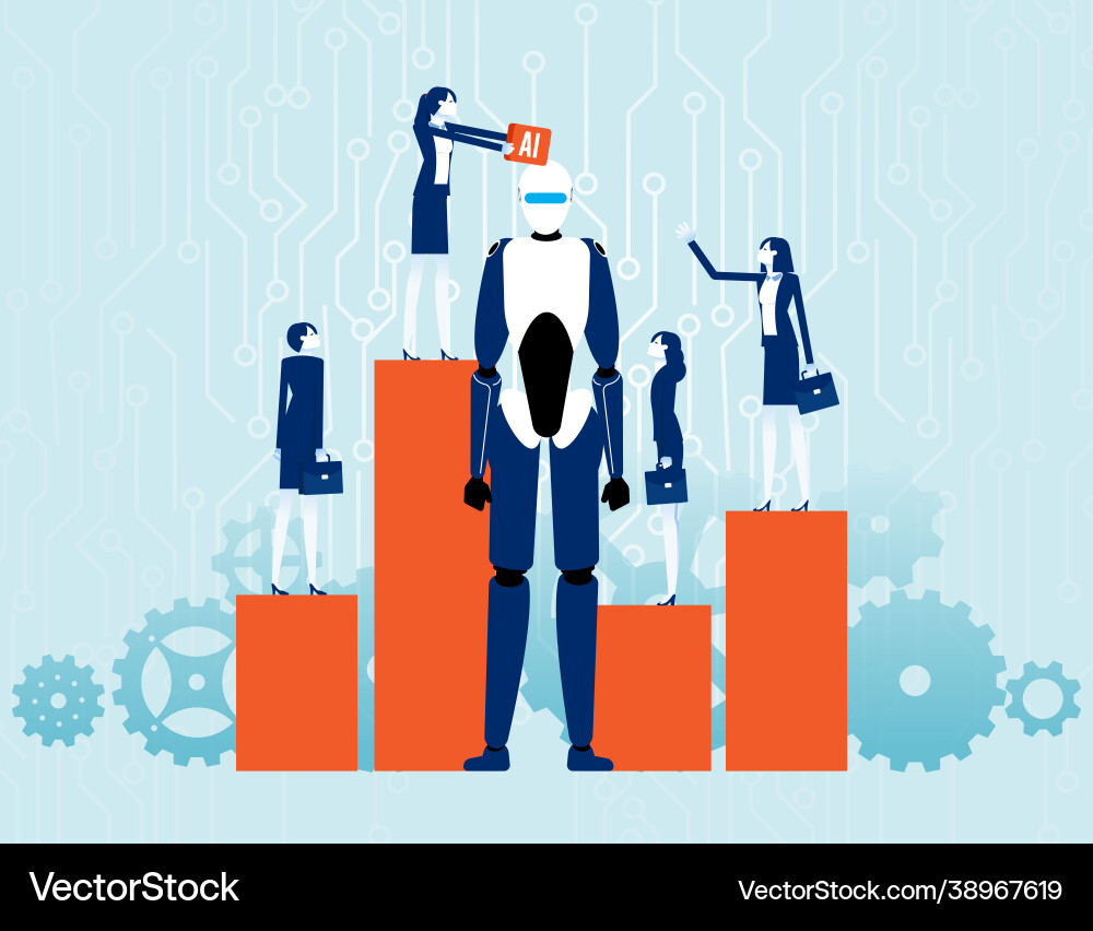 Symbolic artificial intelligent machine Symbolic artificial intelligent machine vector image
