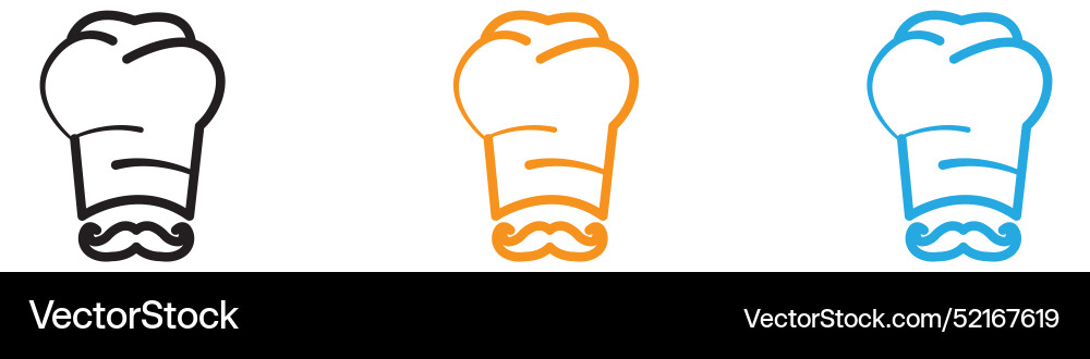 Toque icon logo set collection for web app ui Vector Image