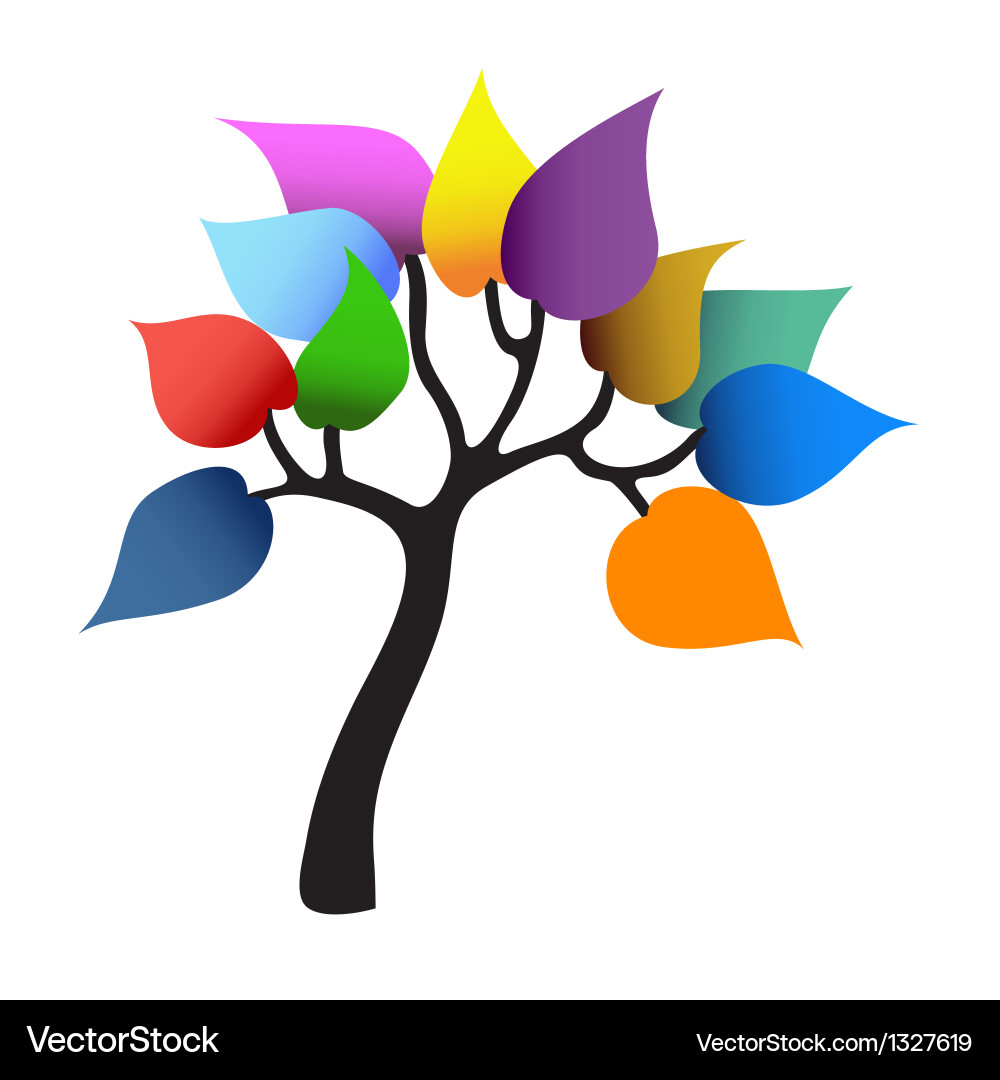 Tree color design vector image