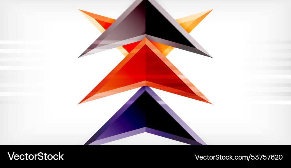 Abstract background color triangles and arrows Vector Image