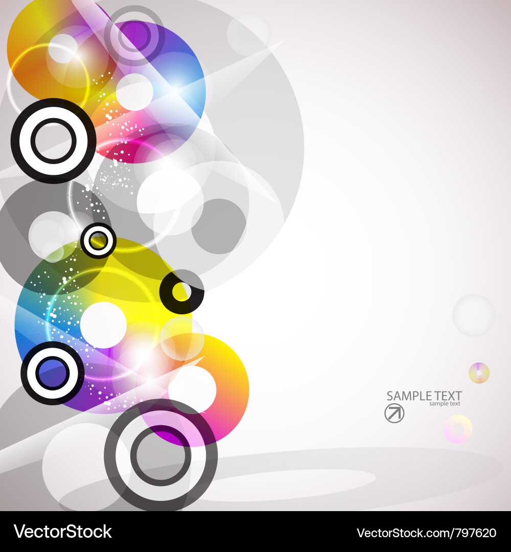 Abstract background with colorful circles Vector Image