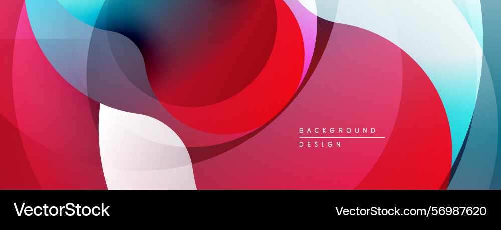 Abstract fluid shapes overlap creating vibrant Abstract fluid shapes overlap creating vibrant vector image