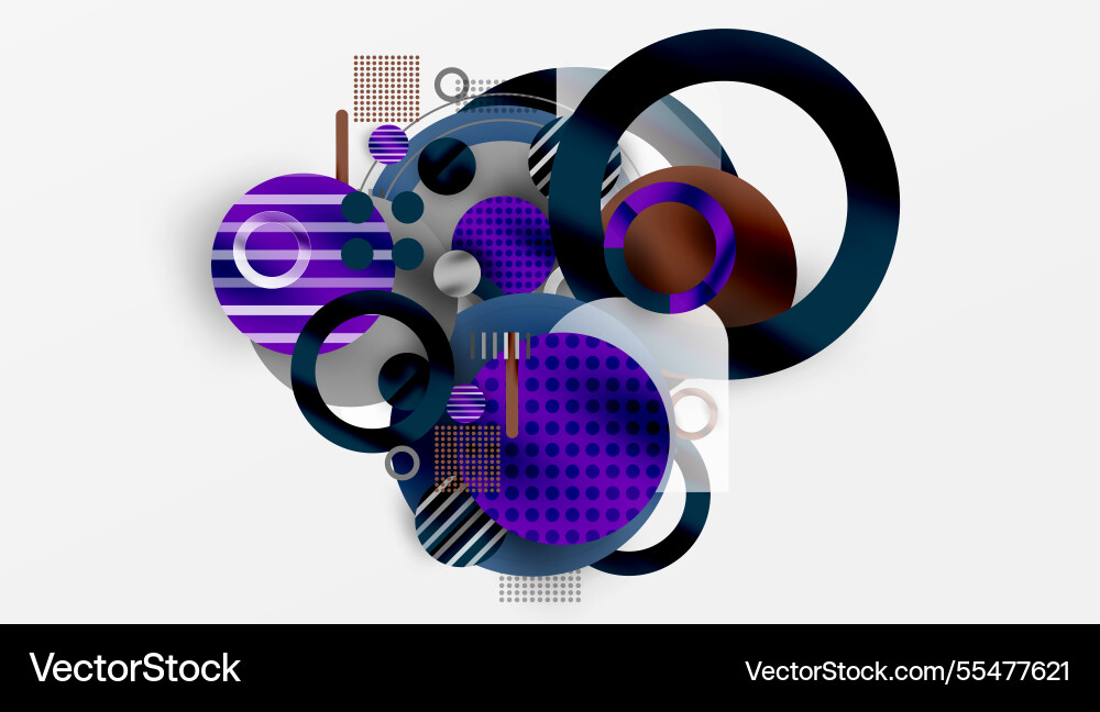 Abstract circle design with overlapping Vector Image