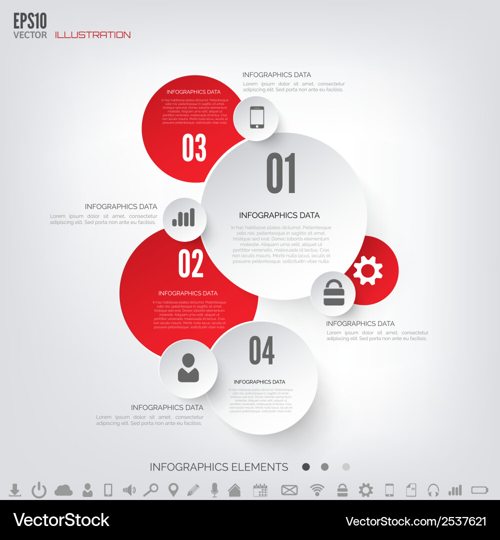 Cloud Computing Icons - Modern Background vector image