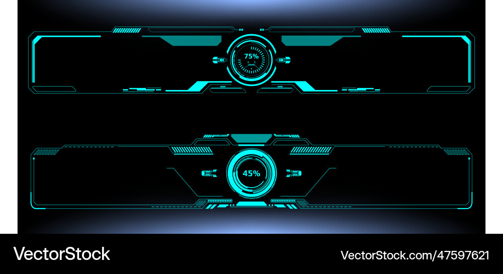 Hud futuristic technology interface screen vector image