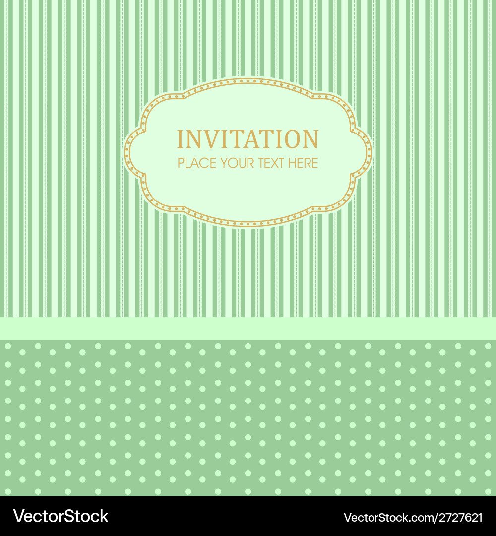 Invitation design template Royalty Free Vector Image